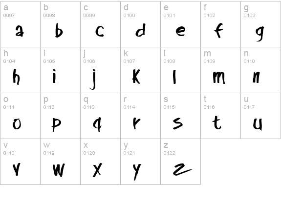 CF Midnight Regular lowercase a-z preview