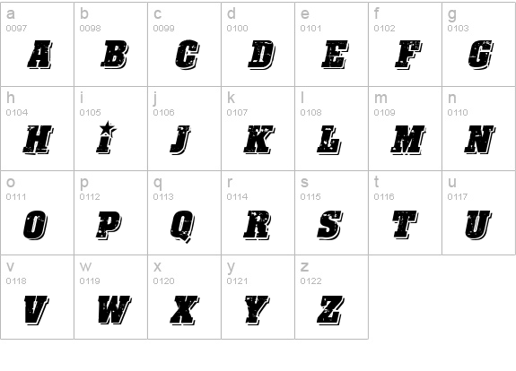 CF Revolution Regular lowercase a-z preview