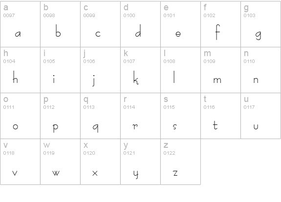 CgBernhardFashion lowercase a-z preview