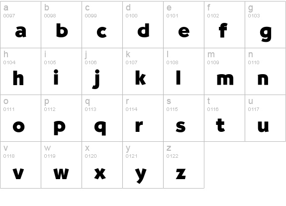 CgBernhardt-Bold lowercase a-z preview