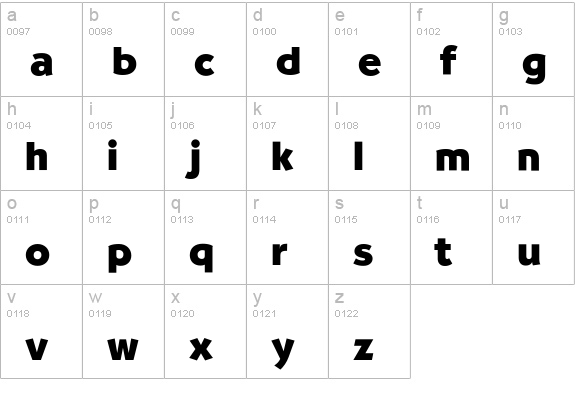 CgBernhardtBd lowercase a-z preview
