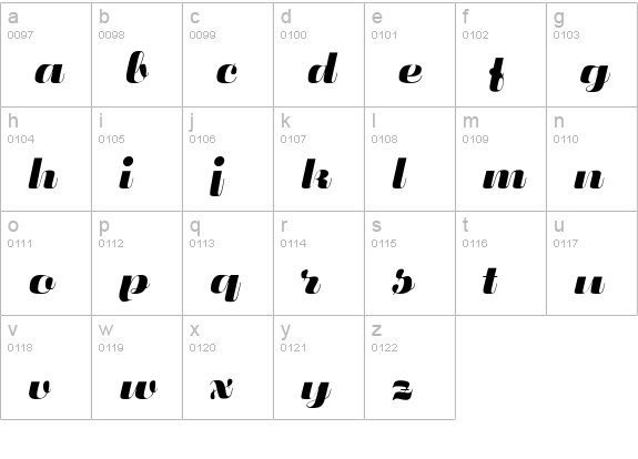 CgFluidum-Bold lowercase a-z preview