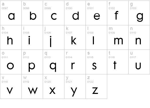 CgFuturaMaxi-Book lowercase a-z preview