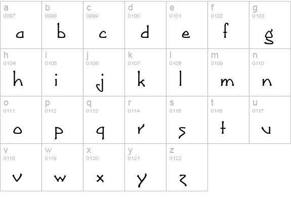 CgGreetingMonotone lowercase a-z preview