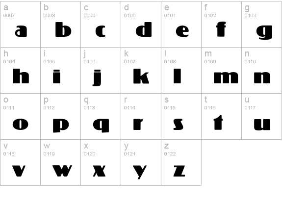 CgKoloss lowercase a-z preview