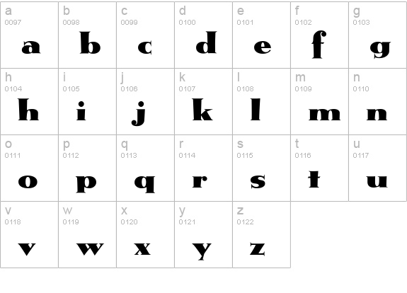 CgMetropolis lowercase a-z preview