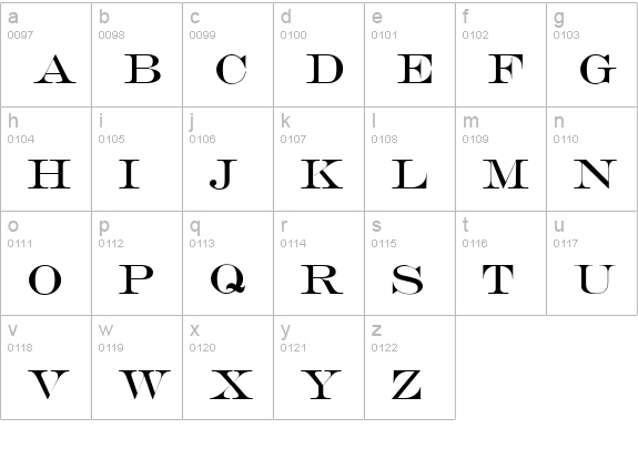 CgOrlandoCaps lowercase a-z preview