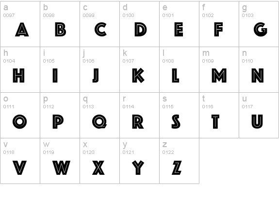CgPhosphor lowercase a-z preview