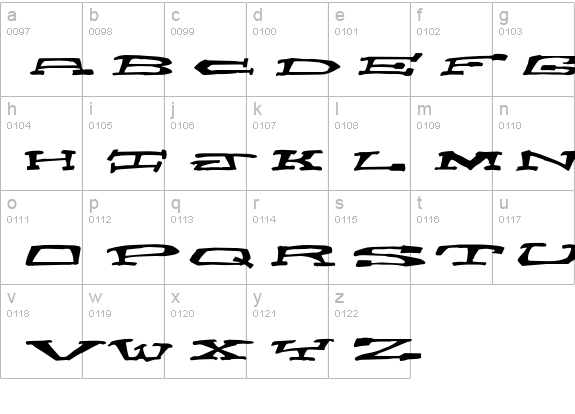 ChainCrank lowercase a-z preview