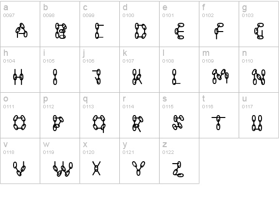 ChainLetterOne lowercase a-z preview