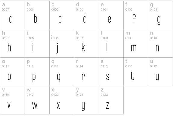 ChaletComprime MilanEighty lowercase a-z preview