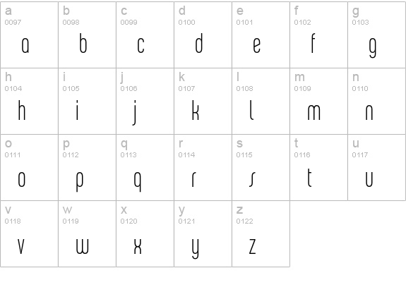 ChaletComprime MilanSeventy lowercase a-z preview