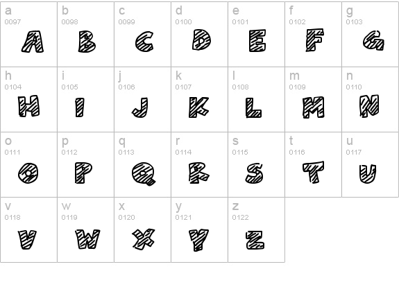 Chalk Dash lowercase a-z preview
