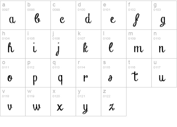 Chalk-hand-lettering-shaded_demo lowercase a-z preview
