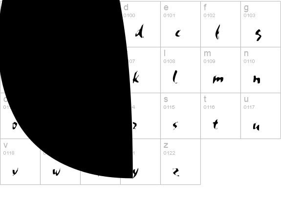 Chalk-Light lowercase a-z preview