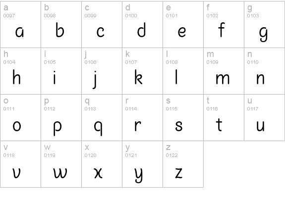 Chalk Marks lowercase a-z preview