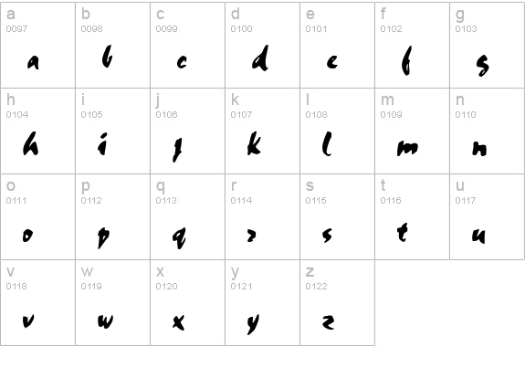 Chalk Regular lowercase a-z preview