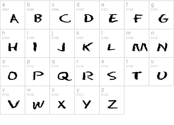 ChalkDustExtended lowercase a-z preview