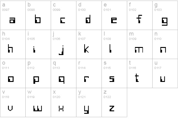 Challenger lowercase a-z preview