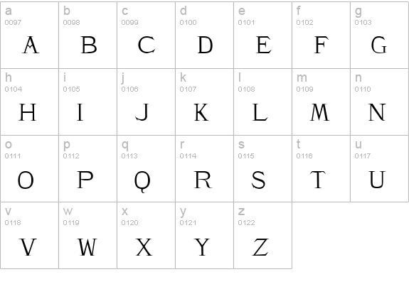 Chambord lowercase a-z preview