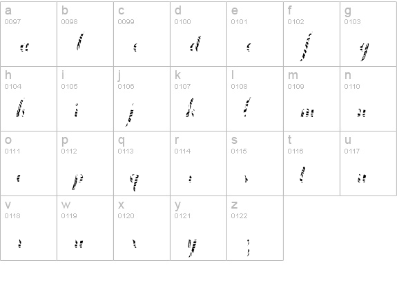 Chameleon Fill Skin1 lowercase a-z preview