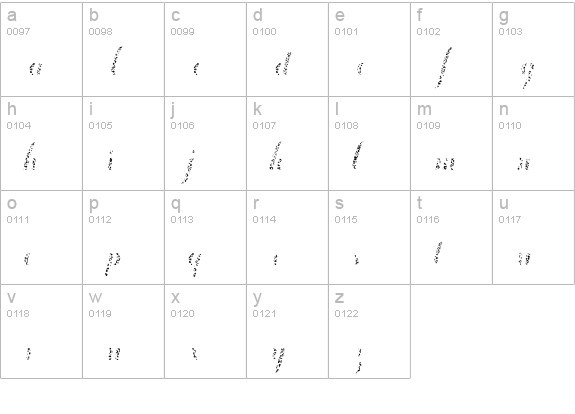 Chameleon Fill Skin2 lowercase a-z preview