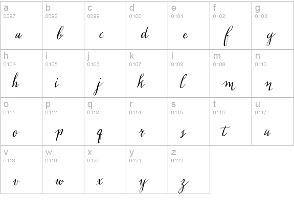 Chameleon Pen Italic lowercase a-z preview