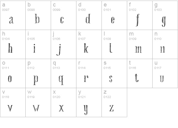Chameleon Sketch Hatch lowercase a-z preview