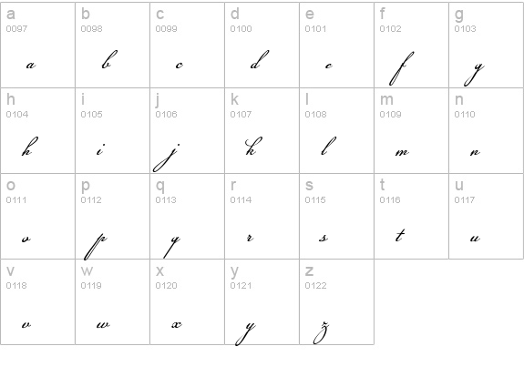 Champignon lowercase a-z preview