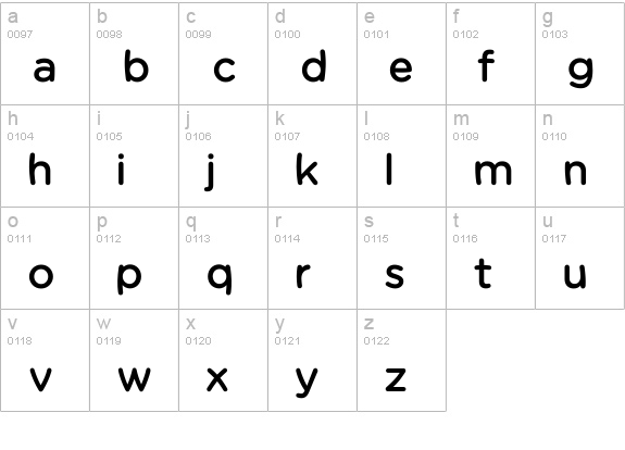 Chams Black lowercase a-z preview