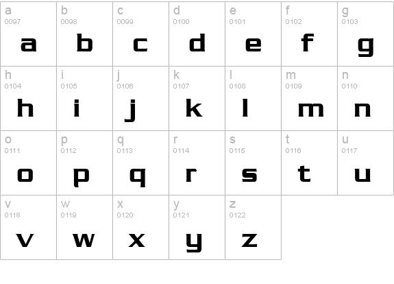 Chaney Bold lowercase a-z preview