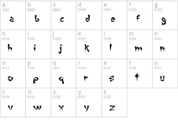 ChangChang lowercase a-z preview