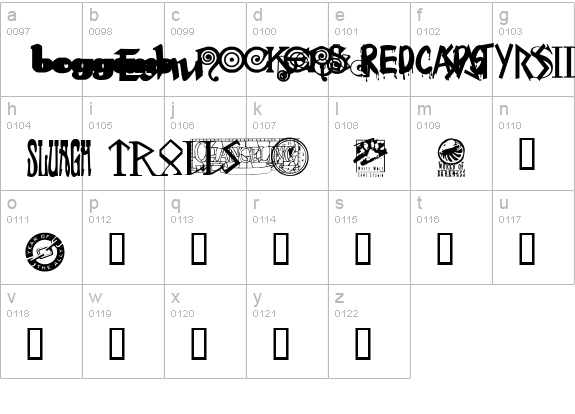 Changeling Dingbats lowercase a-z preview