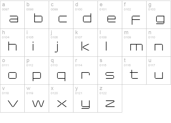 Changeling Light lowercase a-z preview
