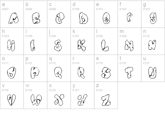 Chankenstein lowercase a-z preview