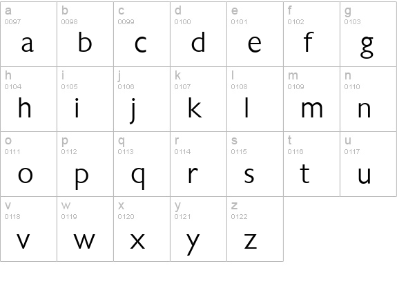 ChantillySerial-Light-Regular lowercase a-z preview