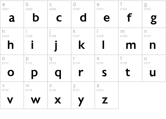 ChantillySerial-Medium-Regular lowercase a-z preview