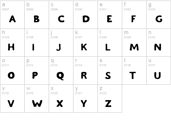 Chaos and Madness lowercase a-z preview