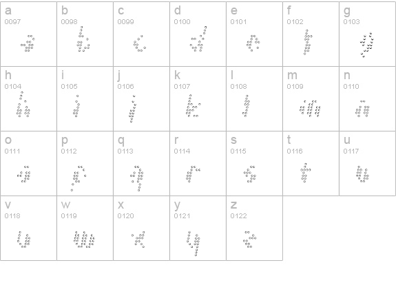 Chaos-Light lowercase a-z preview