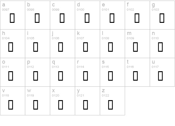 ChaoSquat lowercase a-z preview