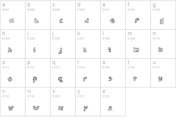 Chaotic Circuit Regular lowercase a-z preview