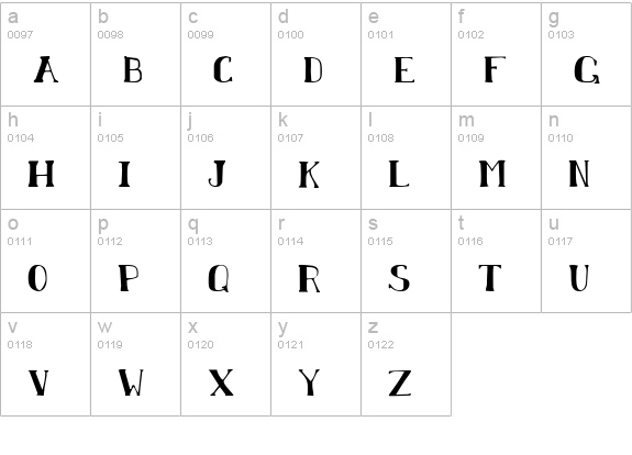Chardin Doihle lowercase a-z preview