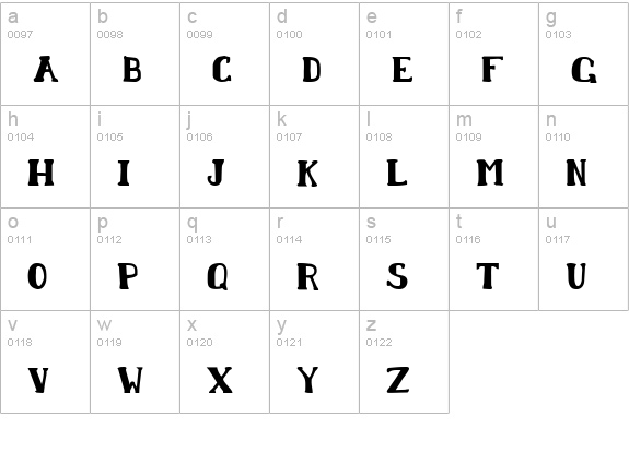 Chardin Doihle Bold lowercase a-z preview