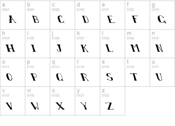 Chardin Doihle Leftalic lowercase a-z preview