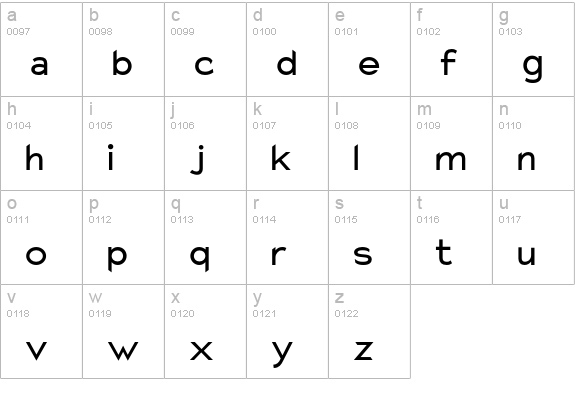 Charger Bold lowercase a-z preview