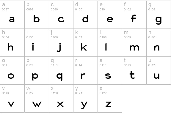 Charger ExtraBold lowercase a-z preview