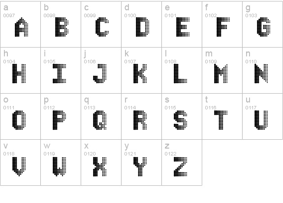 ChaserLeft lowercase a-z preview