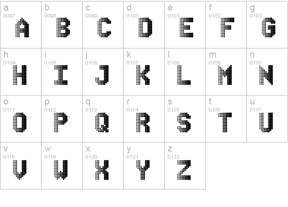 ChaserRight lowercase a-z preview