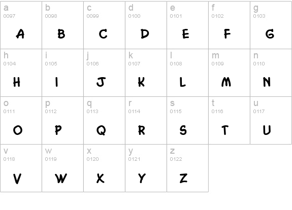 Chasm Bold lowercase a-z preview