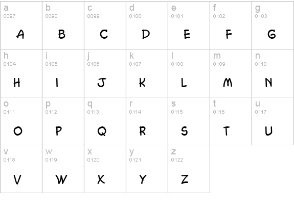 Chasm Normal lowercase a-z preview